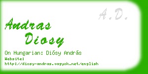 andras diosy business card